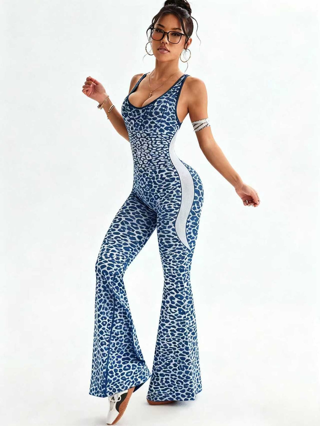 Cross-Back One-Piece Yoga Jumpsuit