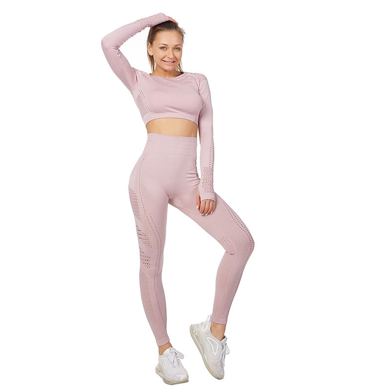 CurveFlex Plus Size Long-Sleeve Yoga Set
