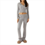 LuxeSilhouette Women’s 2-Piece Knitted Hooded Set