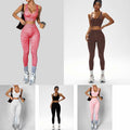 LeopardLuxe Seamless Yoga Set for Women