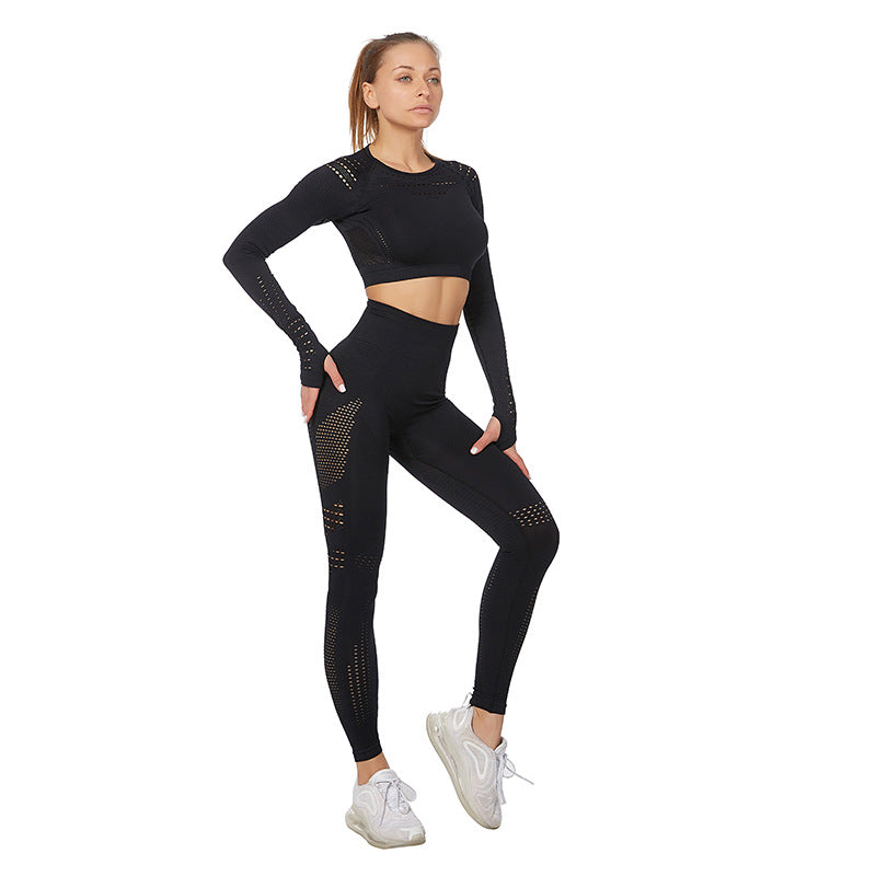 CurveFlex Plus Size Long-Sleeve Yoga Set