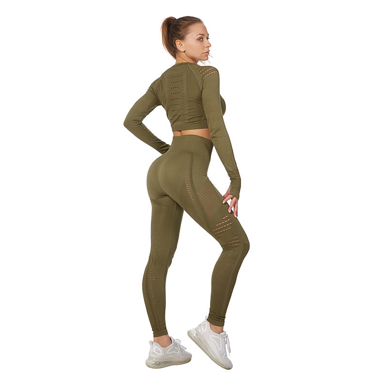 CurveFlex Plus Size Long-Sleeve Yoga Set