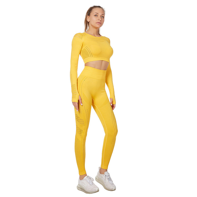 CurveFlex Plus Size Long-Sleeve Yoga Set