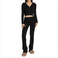 LuxeSilhouette Women’s 2-Piece Knitted Hooded Set