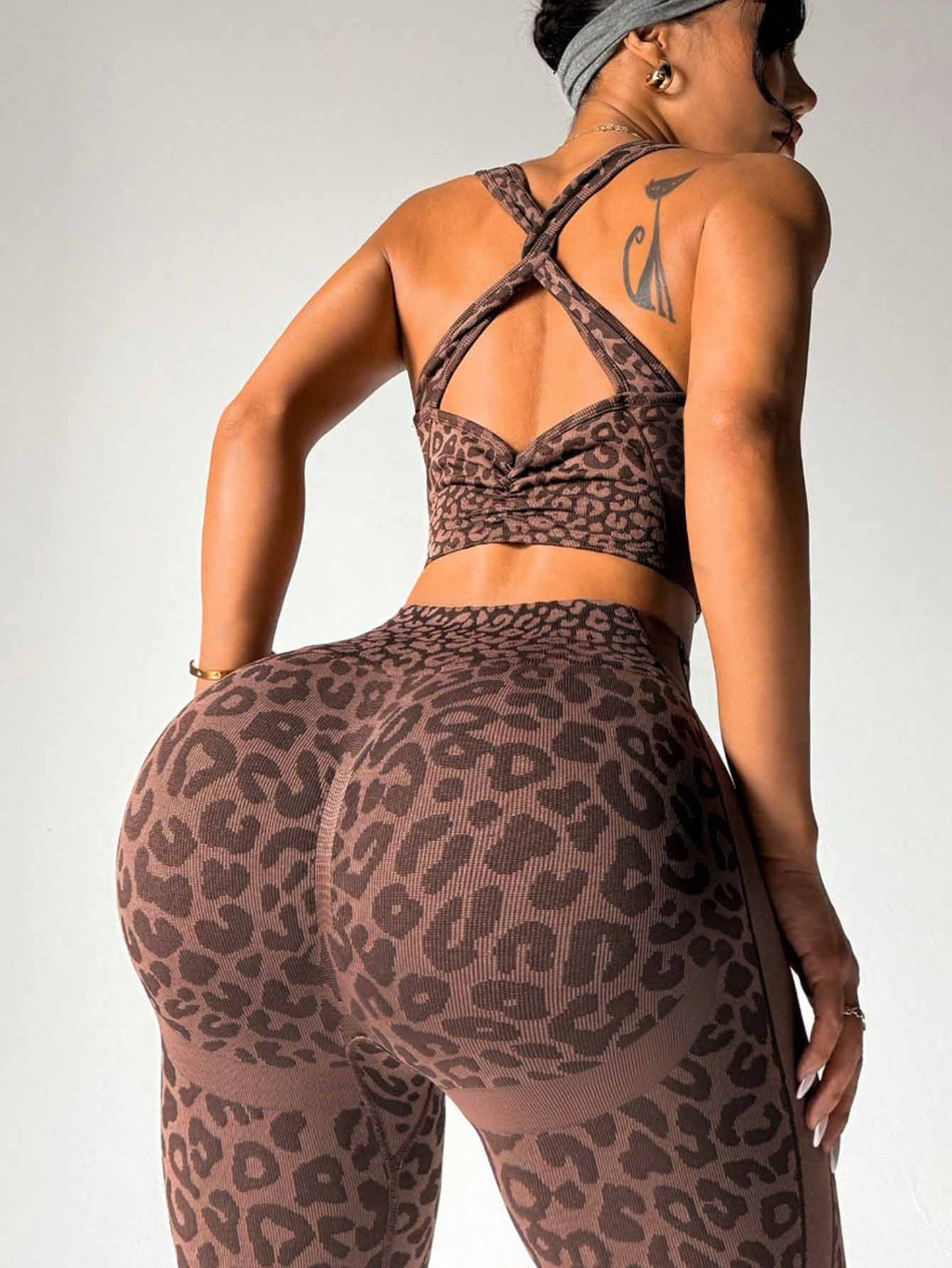 Leopard Print Seamless Yoga Set
