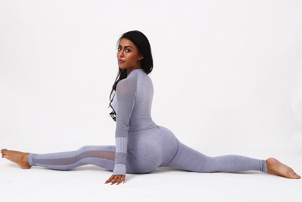 2019 Seamless Moisture-Wicking Yoga Long Sleeve Set