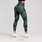 LuxeSculpt High-Waist Tie-Dye Seamless Yoga Tights