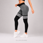 CurveMotion Striped High-Waist Hip-Lift Sports Tights