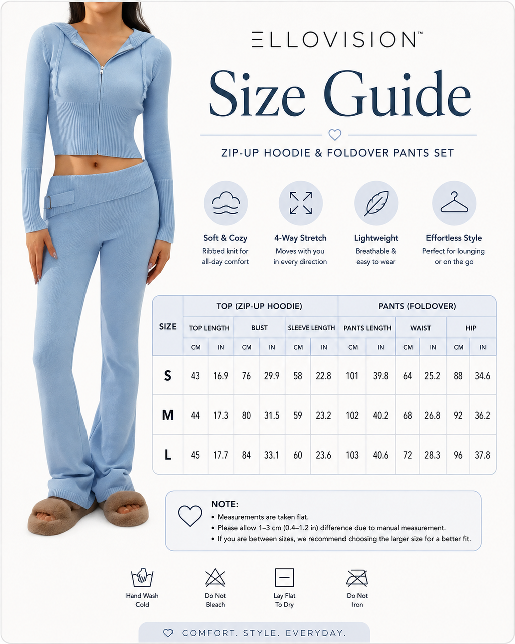 LuxeSilhouette Women’s 2-Piece Knitted Hooded Set