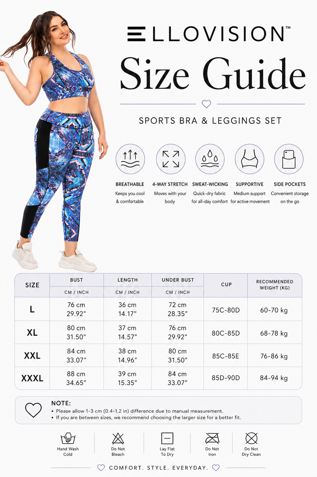 SculptMotion Plus Size Yoga & Gym Activewear Set