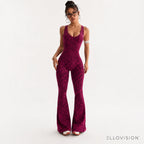 SilhouetteFlex Cross-Back One-Piece Yoga Jumpsuit