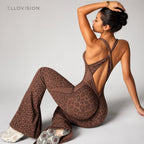 SilhouetteFlex Cross-Back One-Piece Yoga Jumpsuit