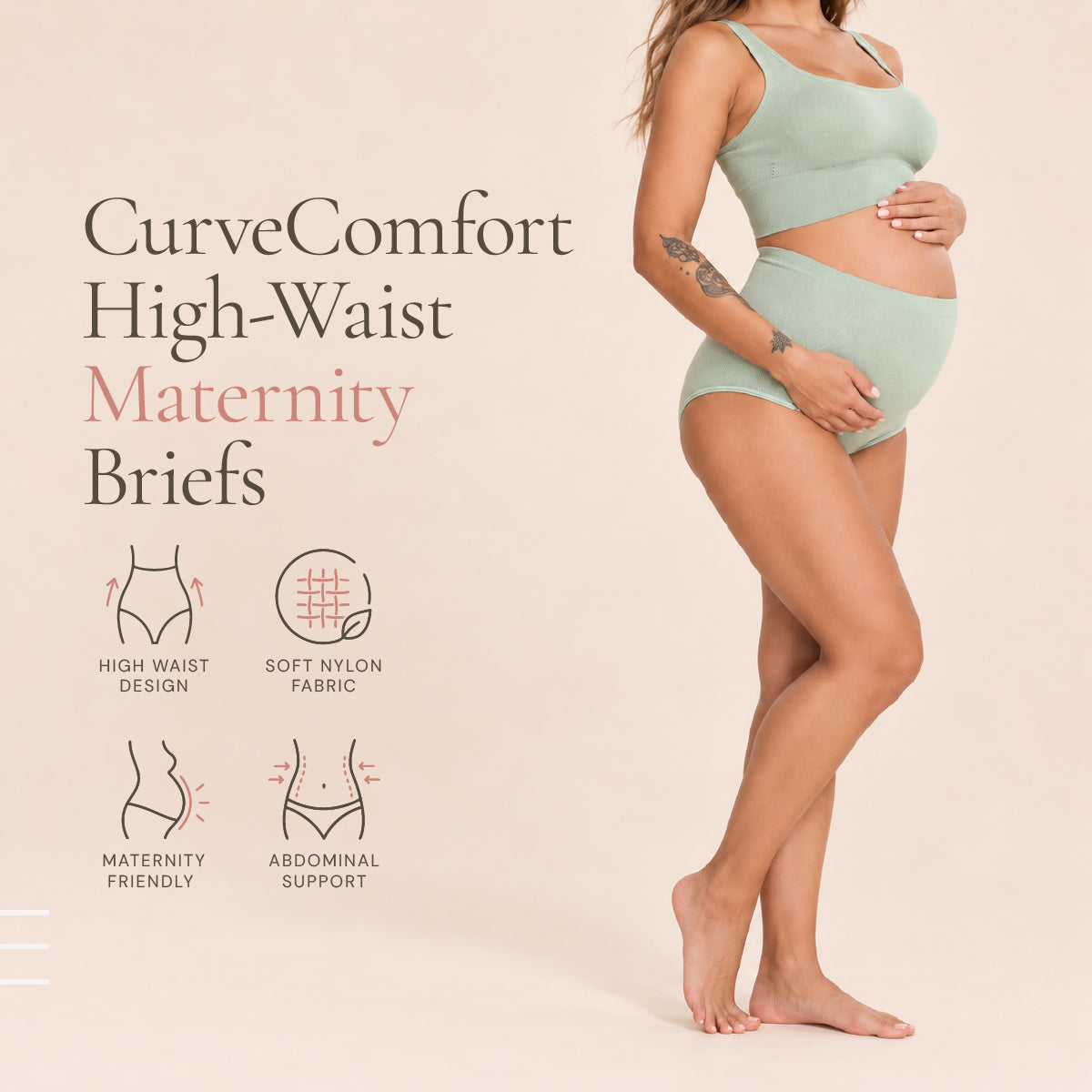 CurveComfort High-Waist Maternity Briefs for Women