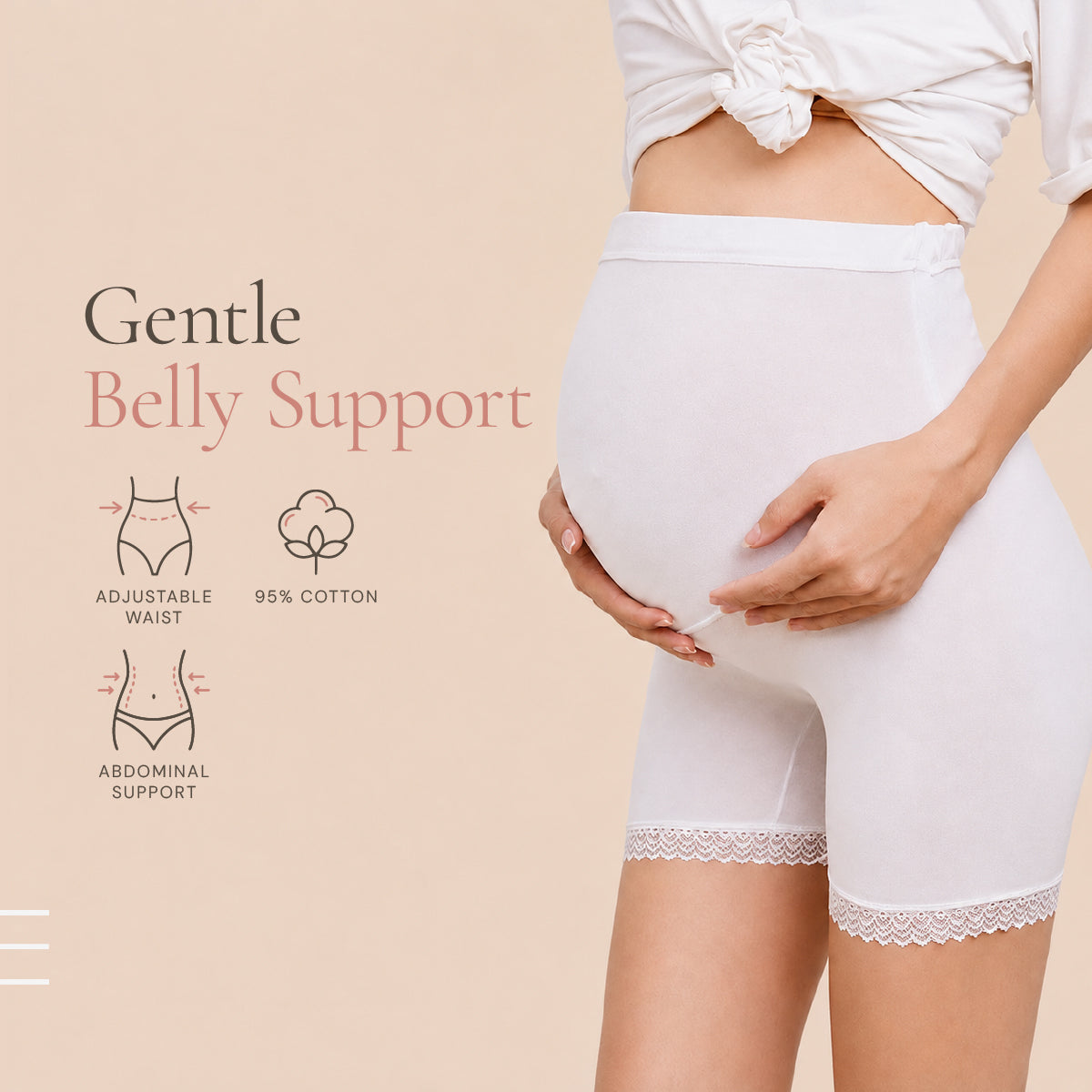 CurveEase Adjustable-Waist Maternity Leggings