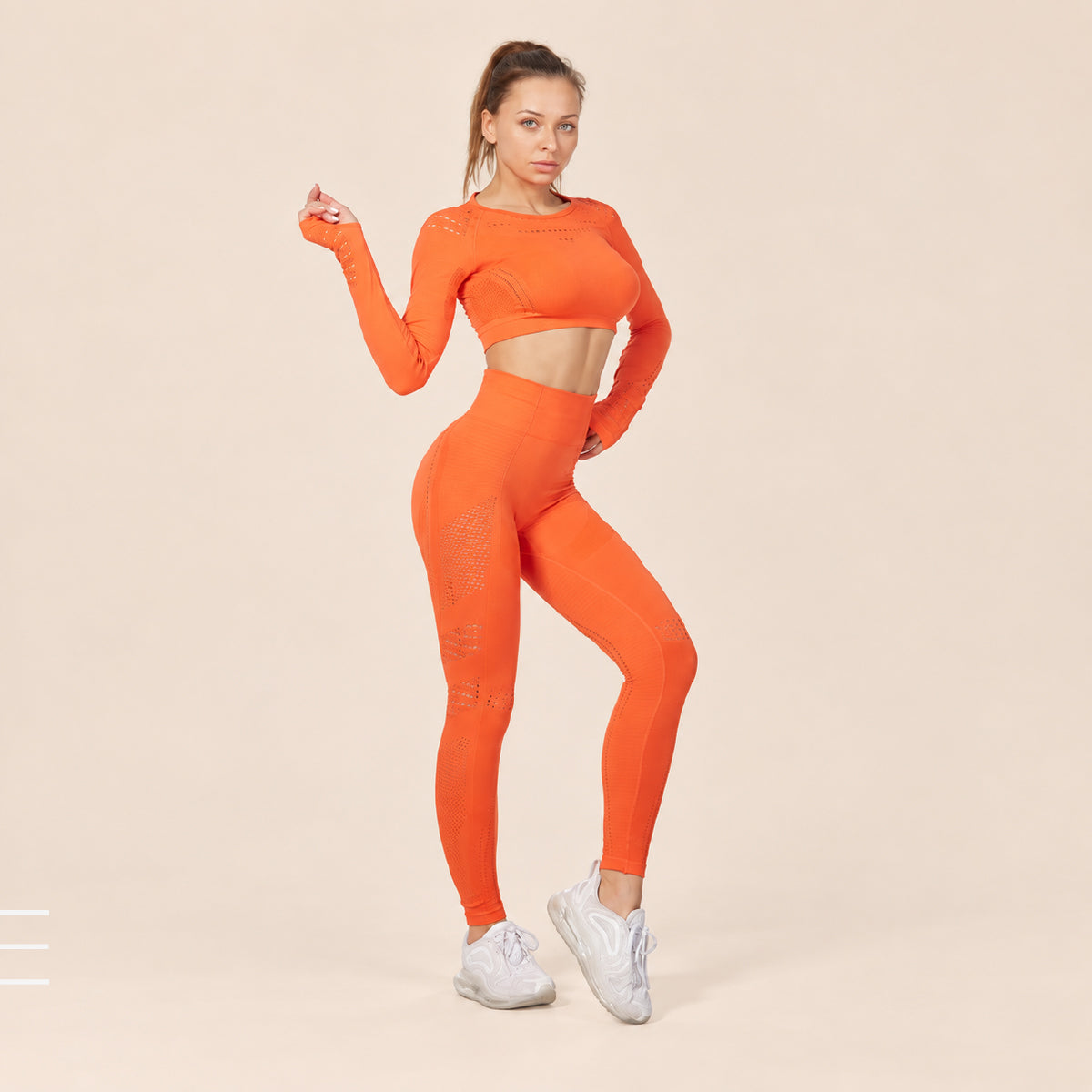 CurveFlex Plus Size Long-Sleeve Yoga Set