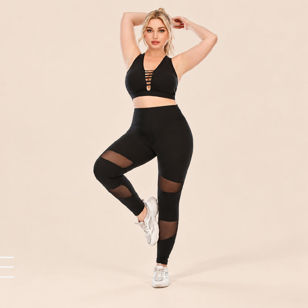 CurveFlex Plus Size Yoga & Fitness Activewear Set