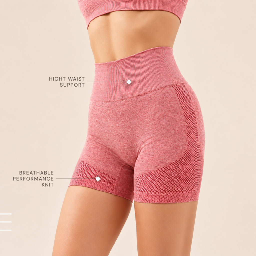 CurveLift High-Waist Quick-Dry Seamless Fitness Shorts
