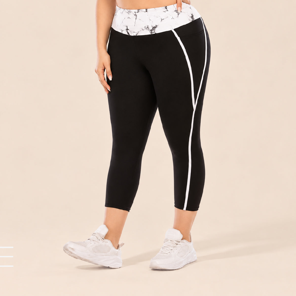 CurveLuxe Plus Size 2-Piece Gym & Fitness Set