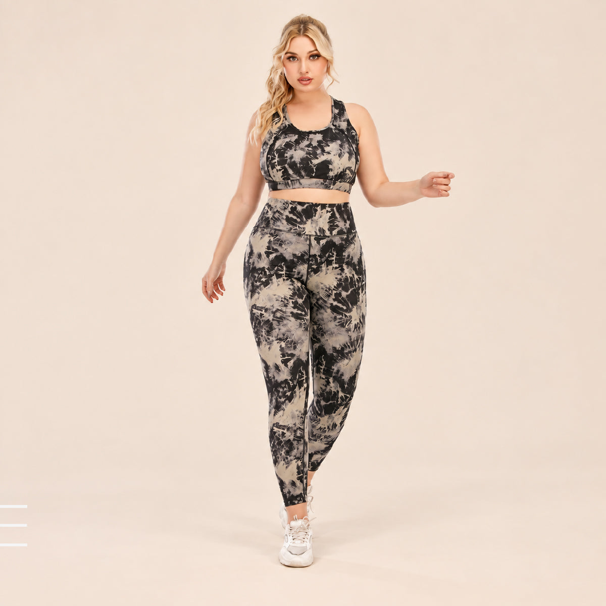 CurveLuxe Plus Size Activewear Gym & Yoga Set