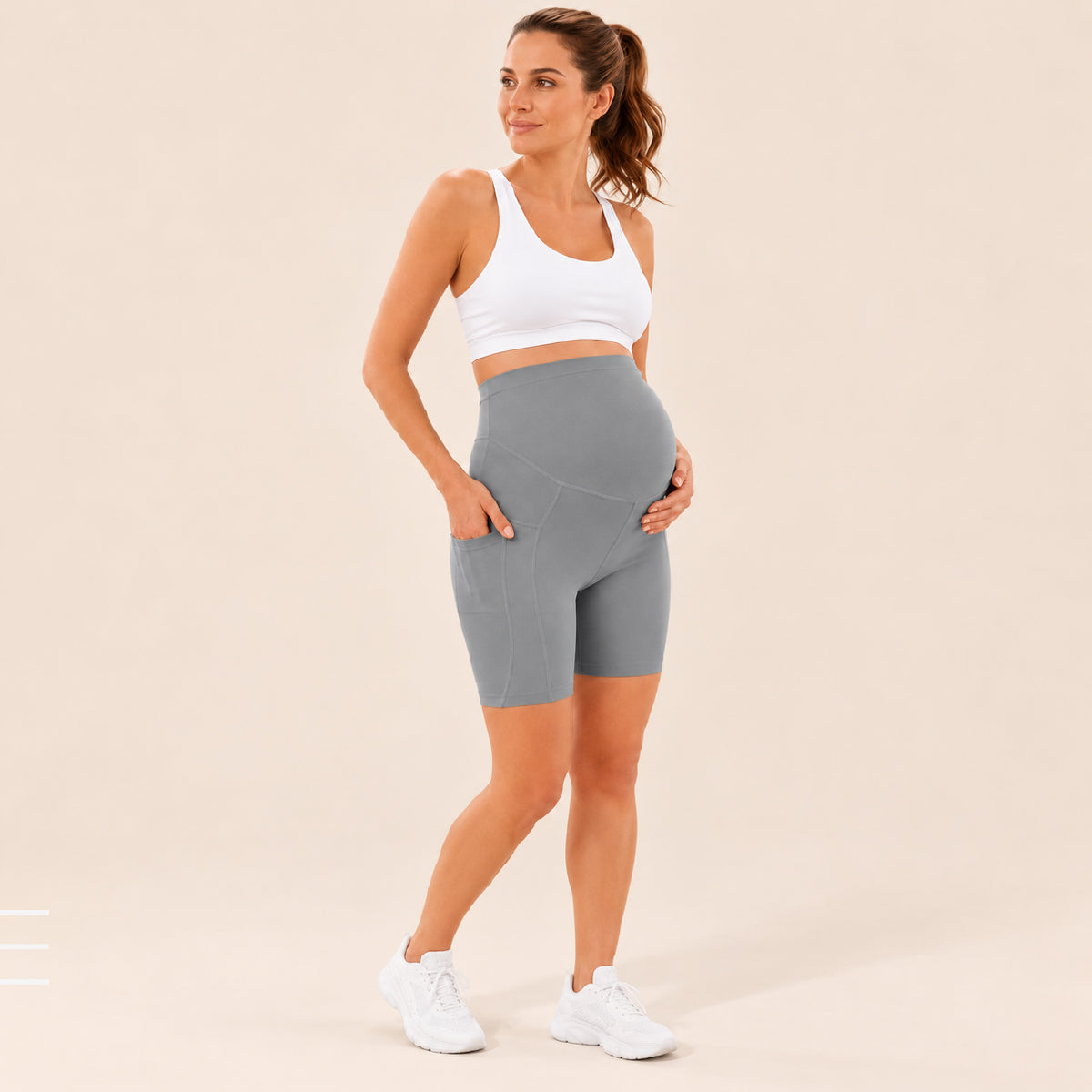 CurveMotion Maternity Activewear Yoga Shorts