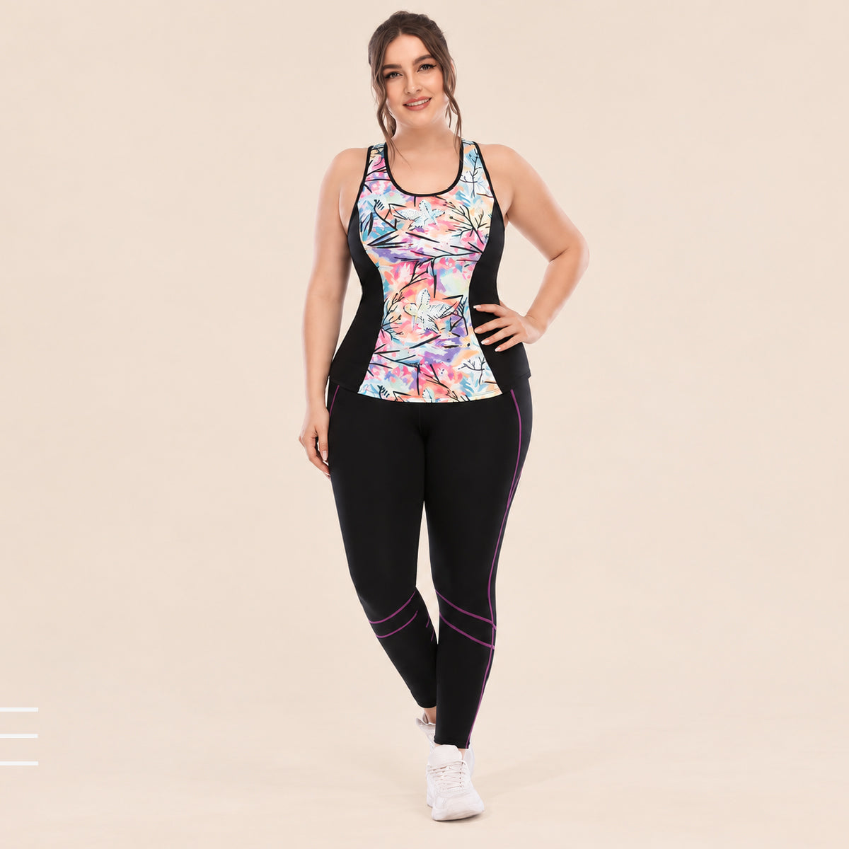 CurveMotion Plus Size Activewear Yoga Set