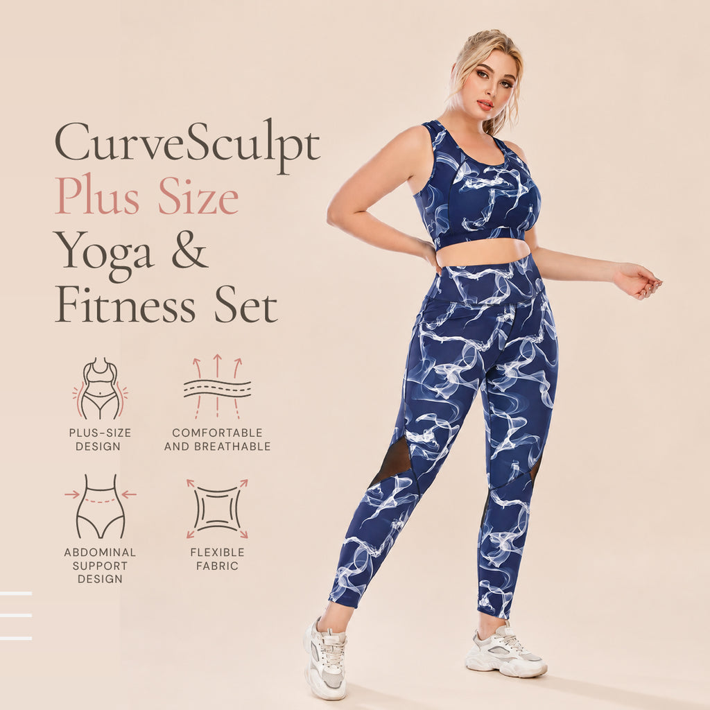 CurveSculpt Plus Size Yoga & Fitness Set