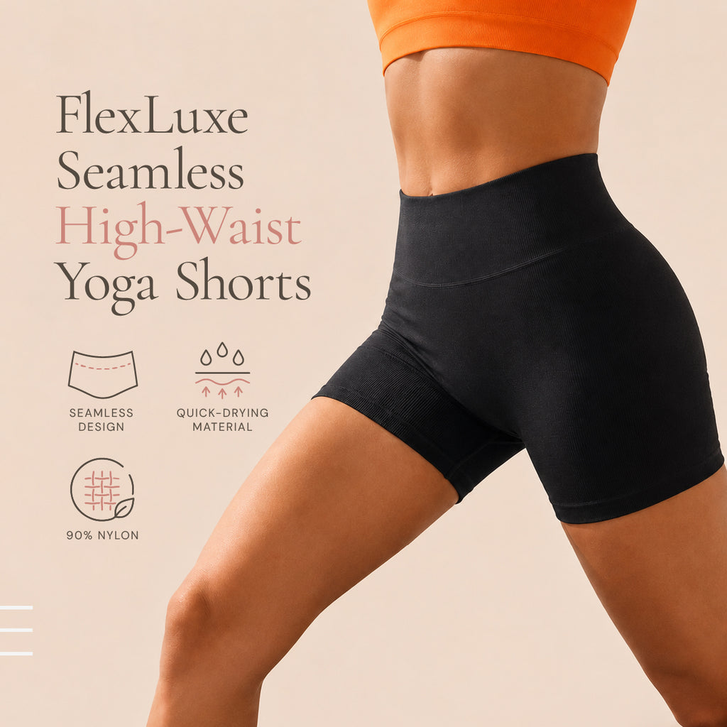FlexLuxe Seamless High-Waist Yoga Shorts