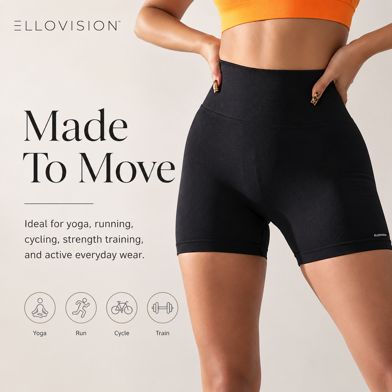 FlexLuxe Seamless High-Waist Yoga Shorts