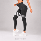 CurveMotion Striped High-Waist Hip-Lift Sports Tights