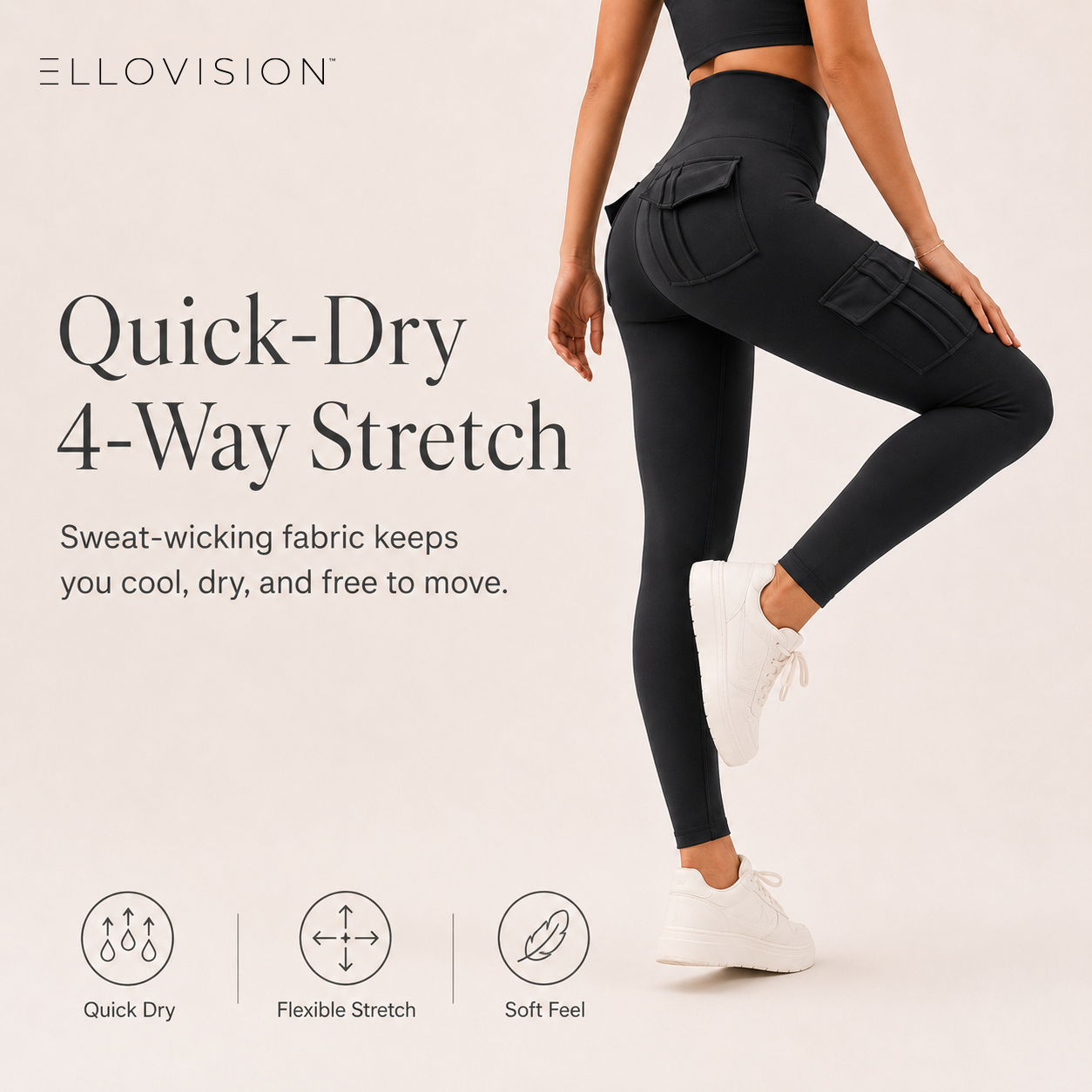 High Waist Pocketed Scrunch Leggings for Workout & Yoga