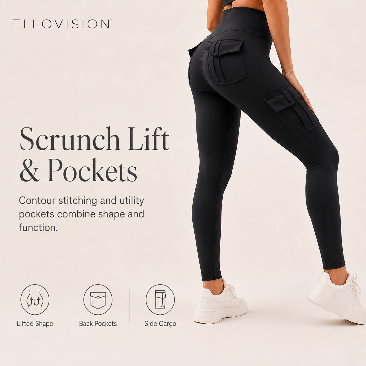 CurveLift High-Waist Pocketed Scrunch Leggings