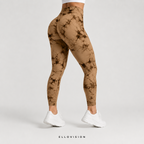 LuxeSculpt High-Waist Tie-Dye Seamless Yoga Tights