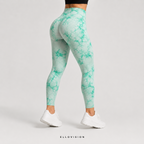 LuxeSculpt High-Waist Tie-Dye Seamless Yoga Tights