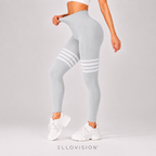 CurveMotion Striped High-Waist Hip-Lift Sports Tights