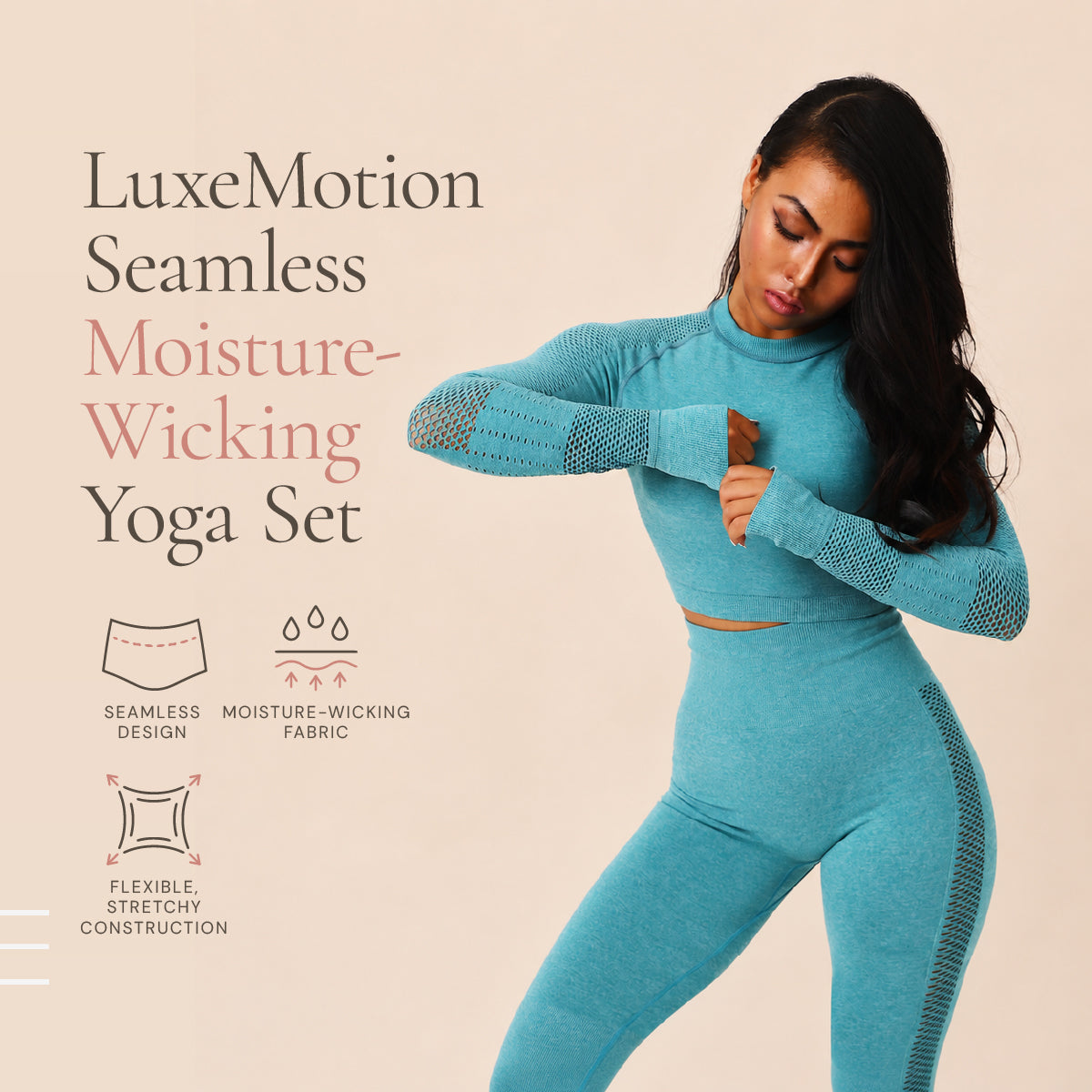 LuxeMotion Seamless Moisture-Wicking Yoga Set