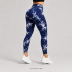 LuxeSculpt High-Waist Tie-Dye Seamless Yoga Tights