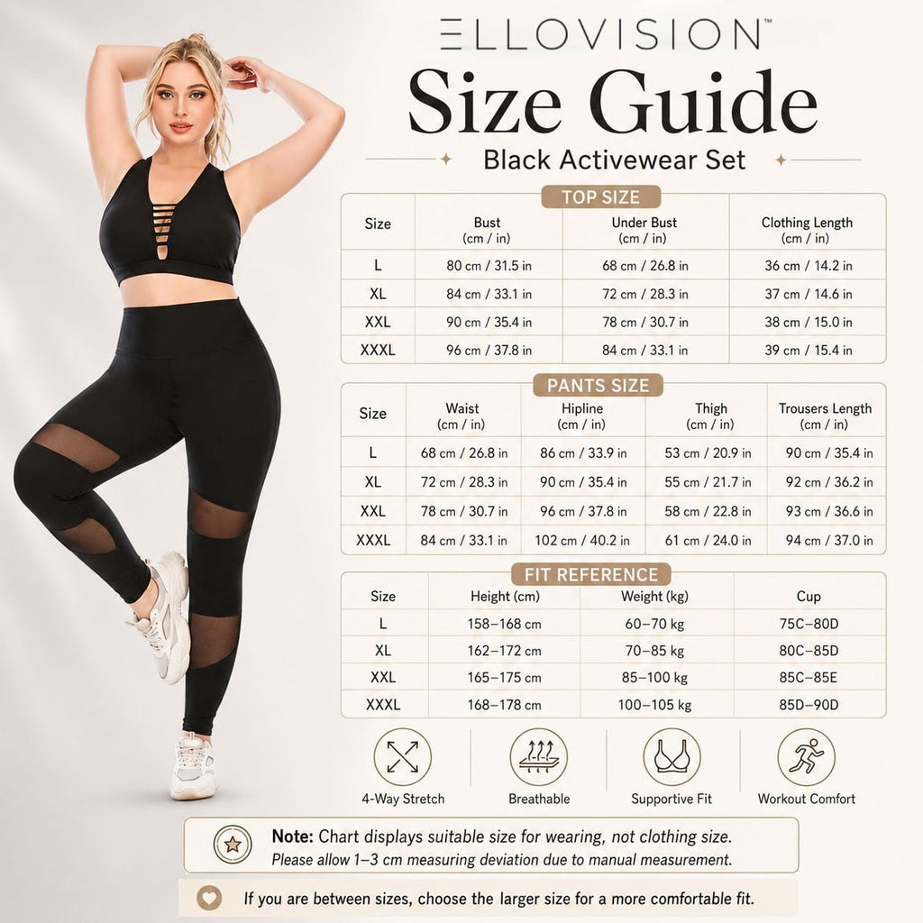 CurveFlex Plus Size Yoga & Fitness Activewear Set