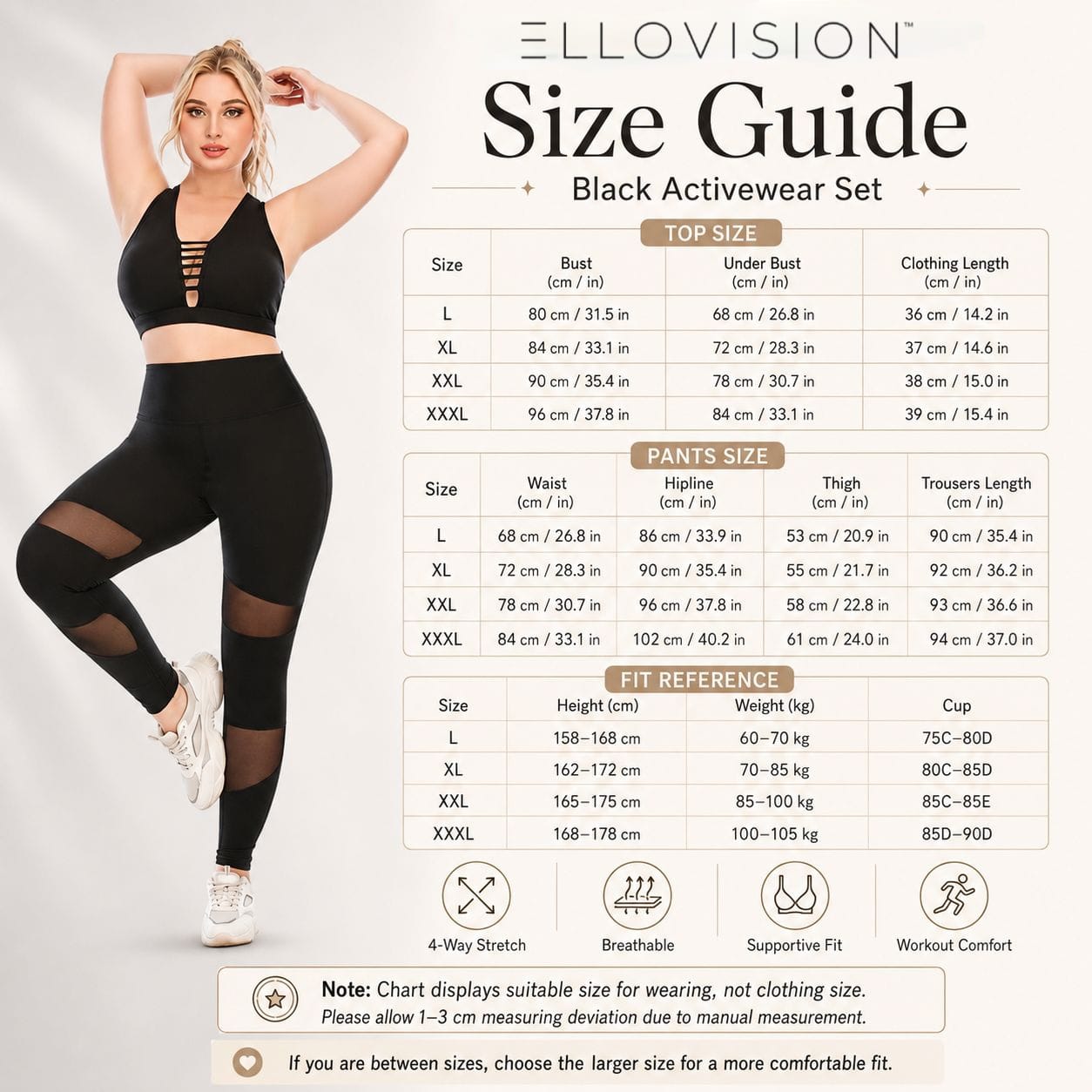 CurveFlex Plus Size Yoga & Fitness Activewear Set