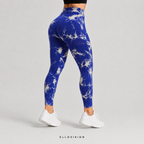 LuxeSculpt High-Waist Tie-Dye Seamless Yoga Tights