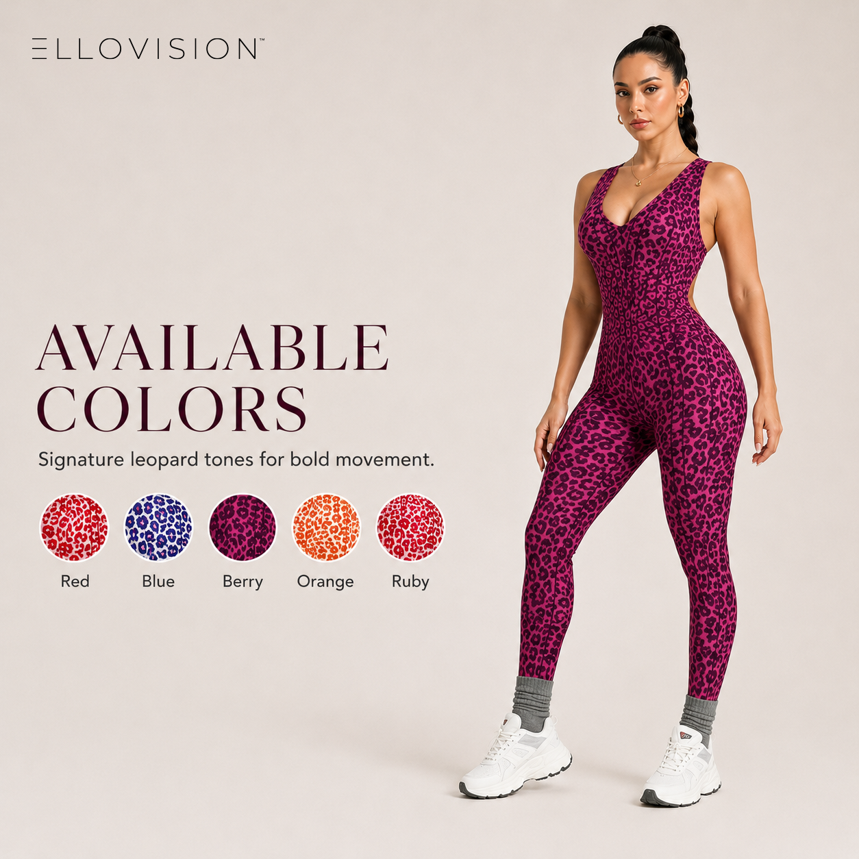 Seamless Leopard Print Hollow-Out Bodysuit