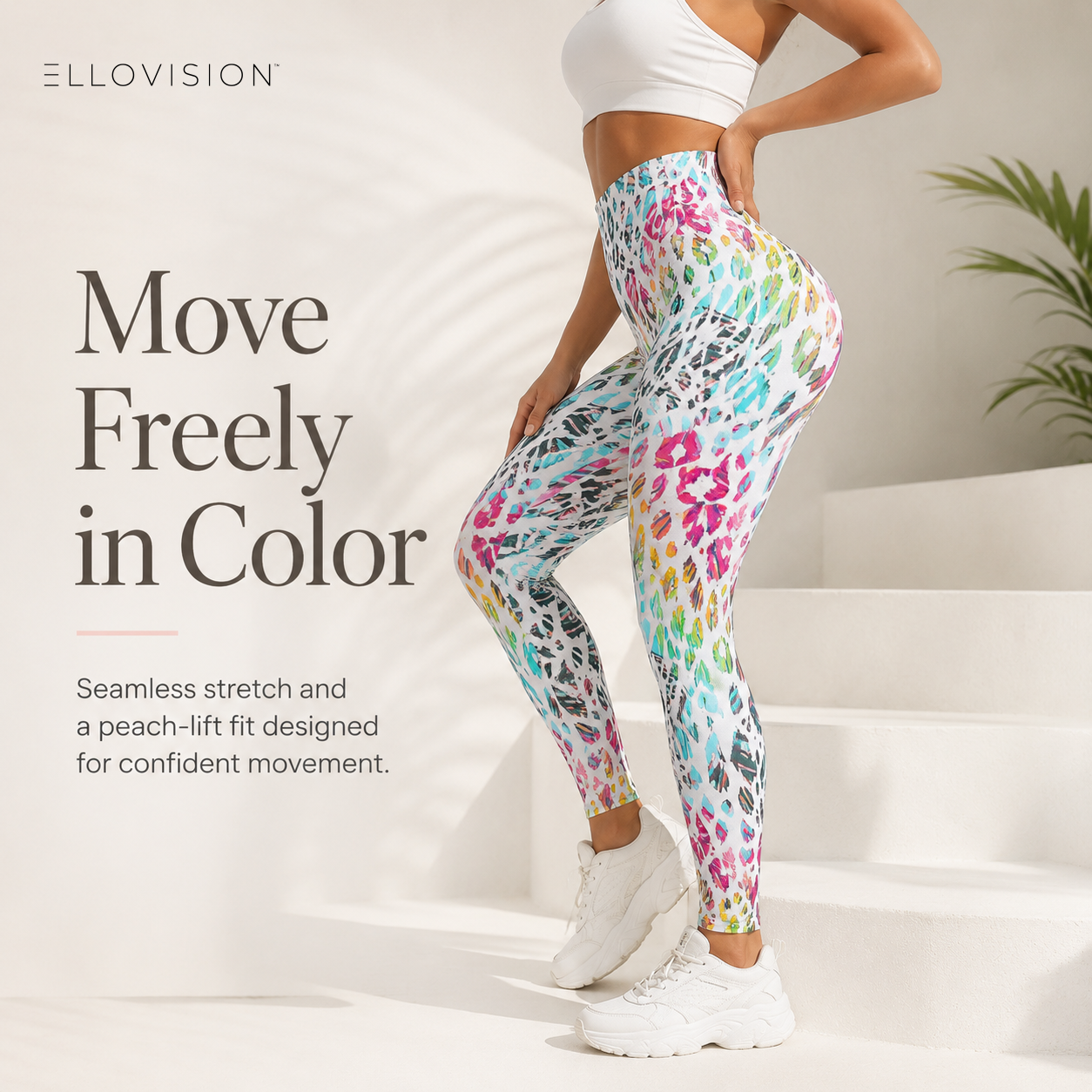 Seamless Peach Tie-Dye High Waist Yoga Pants for Women