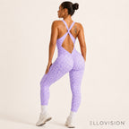 SilhouetteLuxe Seamless Leopard Print Hollow-Out Bodysuit