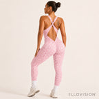 SilhouetteLuxe Seamless Leopard Print Hollow-Out Bodysuit