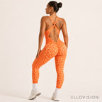 SilhouetteLuxe Seamless Leopard Print Hollow-Out Bodysuit