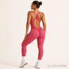 SilhouetteLuxe Seamless Leopard Print Hollow-Out Bodysuit