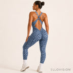 SilhouetteLuxe Seamless Leopard Print Hollow-Out Bodysuit