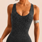 SilhouetteFlex Cross-Back One-Piece Yoga Jumpsuit