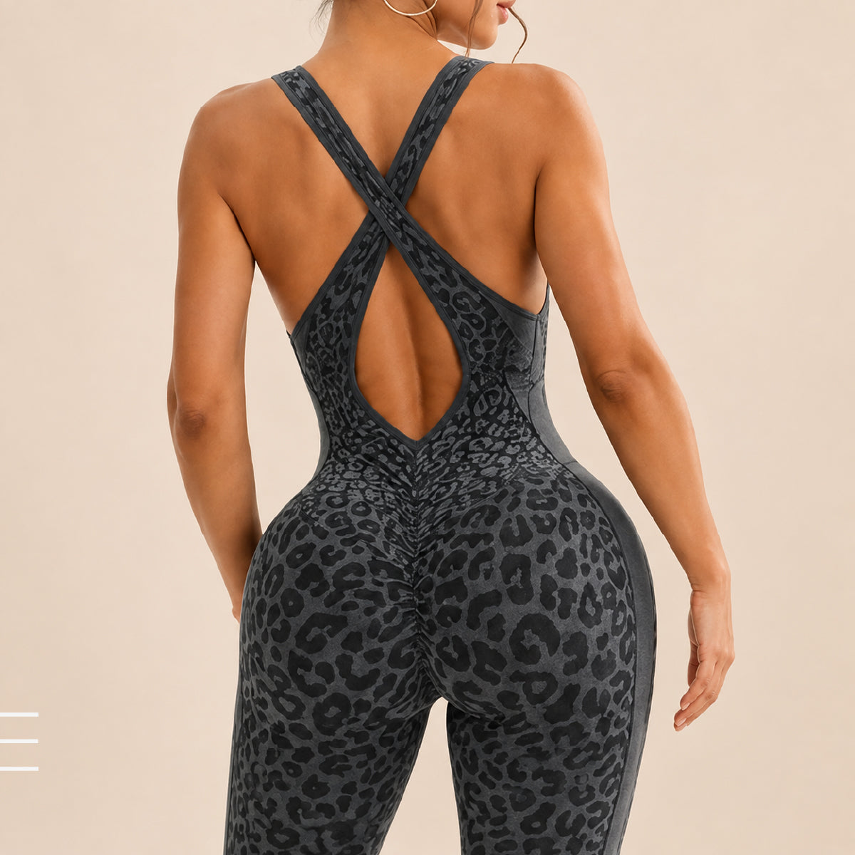 SilhouetteFlex Cross-Back One-Piece Yoga Jumpsuit