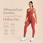 SilhouetteLuxe Seamless Leopard Print Hollow-Out Bodysuit