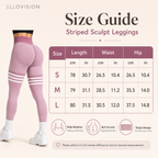 CurveMotion Striped High-Waist Hip-Lift Sports Tights